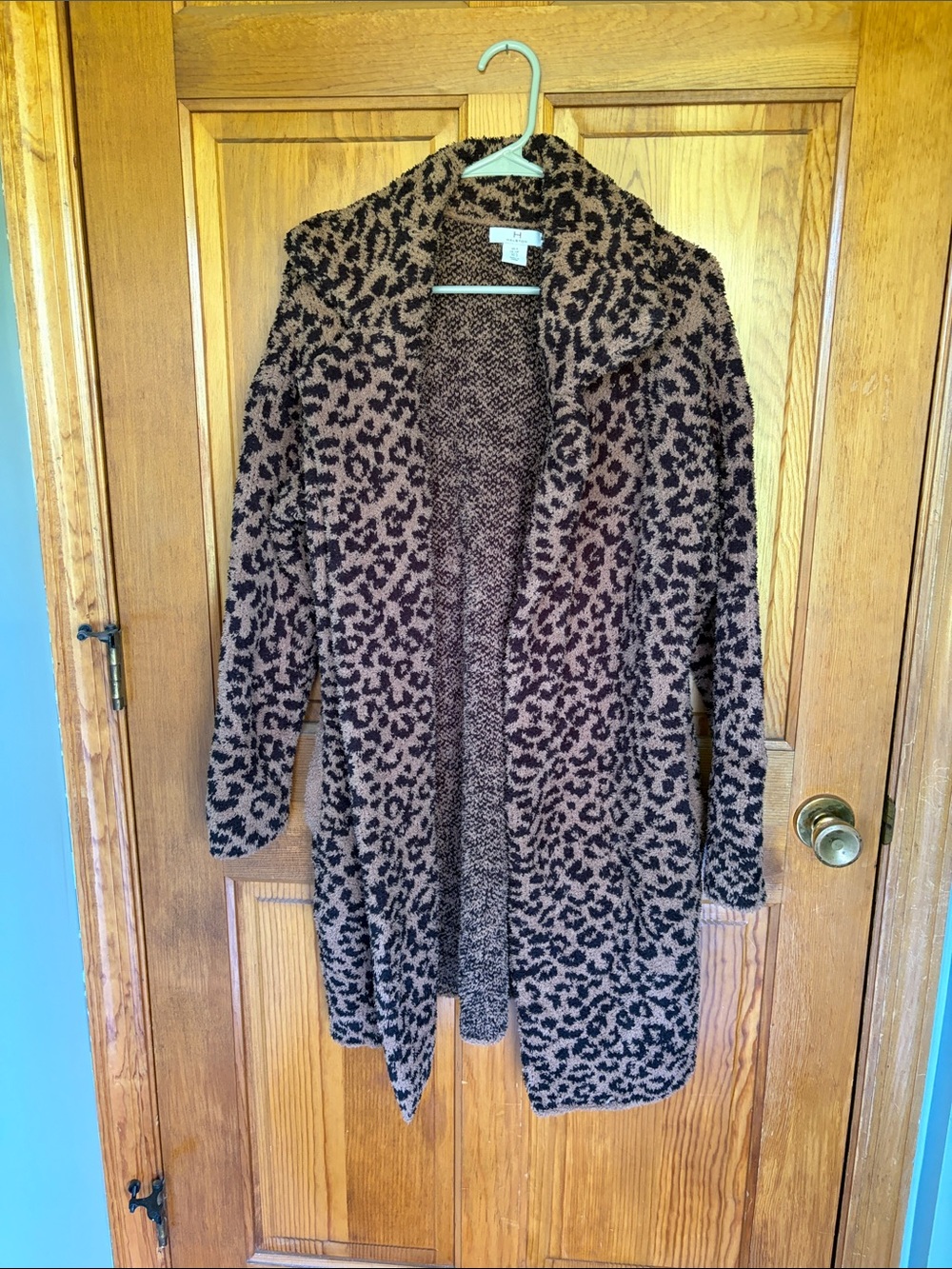 Halston Women’s Leopard long cardigan size S
